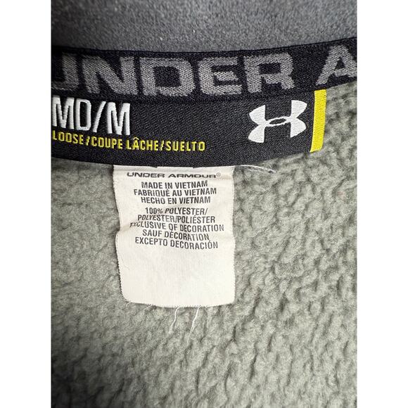 Under Armour Jacket Mens Gray Soft Shell 1/4 Zip‎ Pocket MEDIUM - Picture 8 of 9